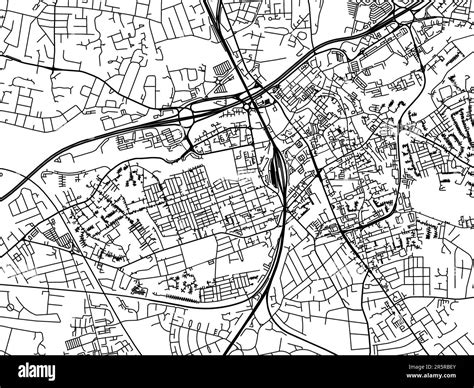 Road map of the city of Stockport in the United Kingdom on a white background Stock Photo - Alamy