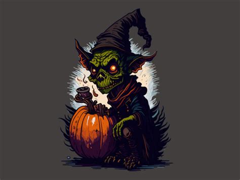 Goblin Spooky Halloween Tshirt Design - Buy t-shirt designs