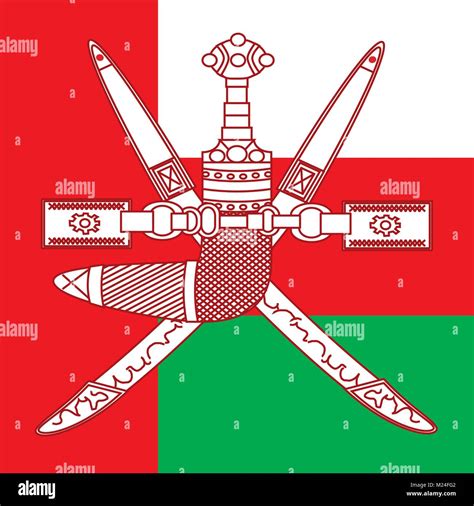 Oman coat of arms and flag, official symbols of the nation Stock Vector Image & Art - Alamy