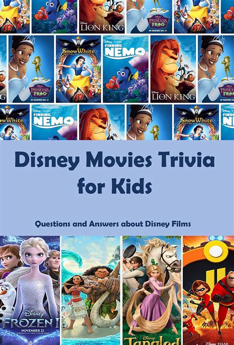 Disney Movies Trivia for Kids: Questions and Answers about Disney Films ...