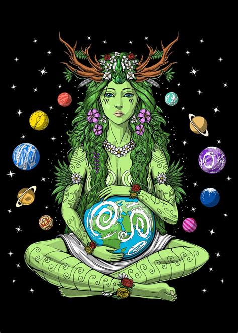 'Mother Earth Goddess Gaia' Poster, picture, metal print, paint by ...