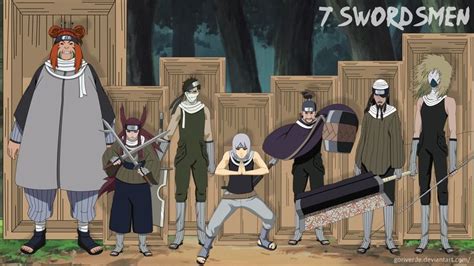 7 ninja swordsmen of the mist | Naruto, Espadachins, Vilãs