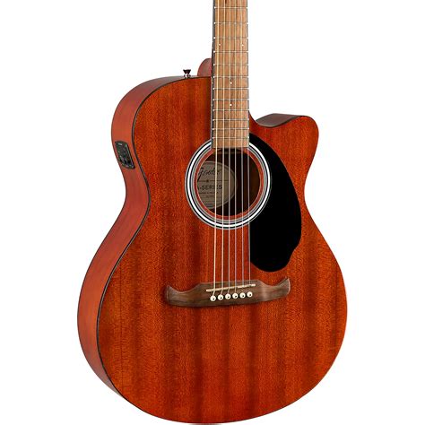 Fender FA-135CE All-Mahogany Concert Acoustic-Electric Guitar Mahogany ...