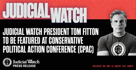 Judicial Watch President Tom Fitton to be Featured at Conservative ...