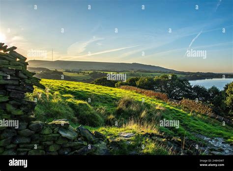 Early morning sunrise from the fields above Lead Mine Valley Anglezarke ...