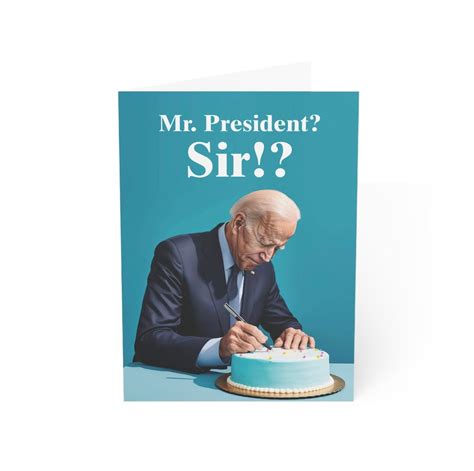 Joe Biden Signing Birthday Cake Happy Birthday Card. - Etsy