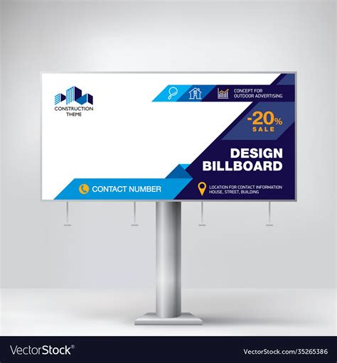 Stylish billboard design creative concept Vector Image