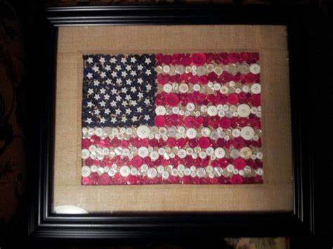 Button art - American flag | Button crafts, American flag wood, Button art