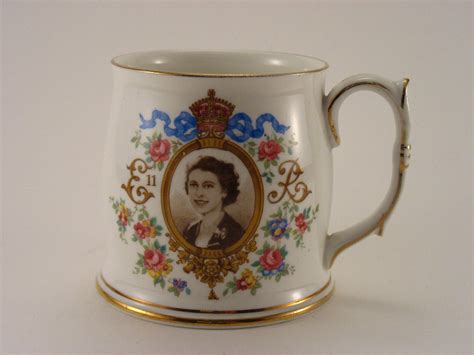 Coronation Cup Mug Queen Elizabeth II June by BitchinKitschKitchen