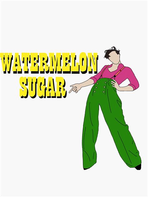 "Harry Styles Watermelon Sugar!" Sticker for Sale by gabi-stickers | Redbubble