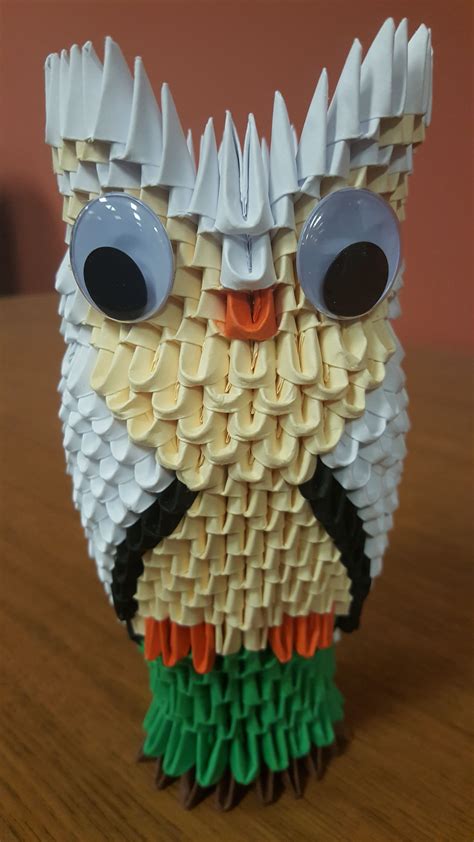 3D origami owl | Origami patterns, Origami owl instructions, 3d origami