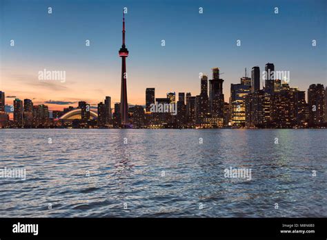 Toronto downtown skyline at night Stock Photo - Alamy