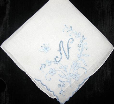 Bridal Handkerchief Embroidered Hankies Bride by VintagebyTeresa