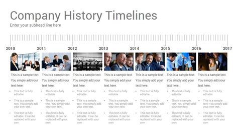 Company History Timelines Keynote Template - SlideSalad