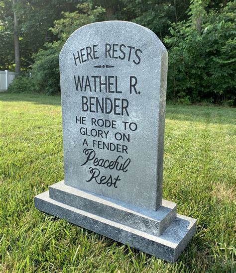 Here Rests Wathel R Bender Haunted Mansion Halloween Tombstone - Etsy ...