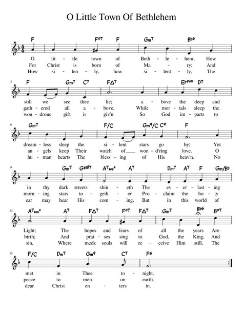 O Little Town Of Bethlehem Sheet music for Piano (Solo) | Download and print in PDF or MIDI free ...