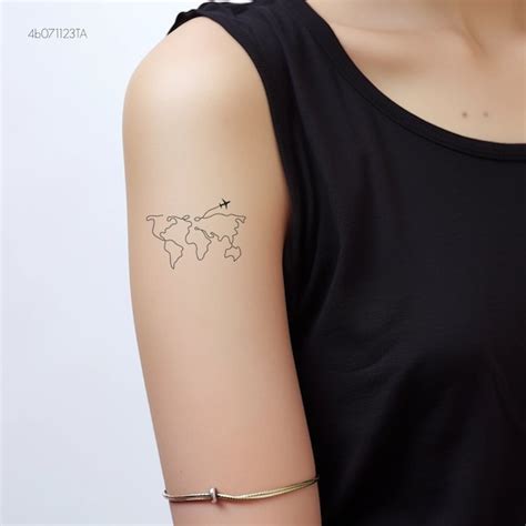 Map Temporary Tattoo - Etsy