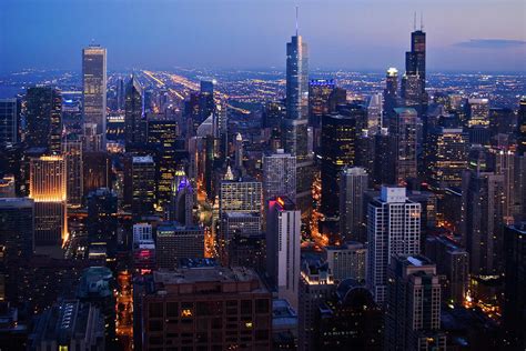 Nighttime Chicago Skyline Photograph by Kyle Hanson - Fine Art America