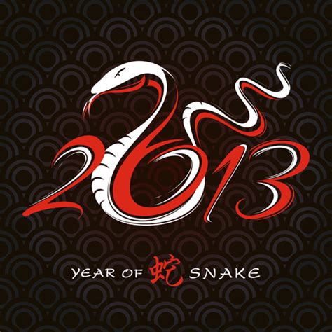 Set of 2013 year of snake design vector 01 free download