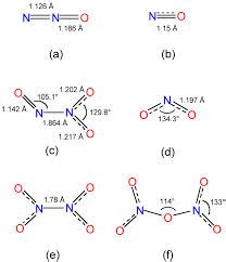 physical chemistry - O-N-O bond angles in oxides of nitrogen ...