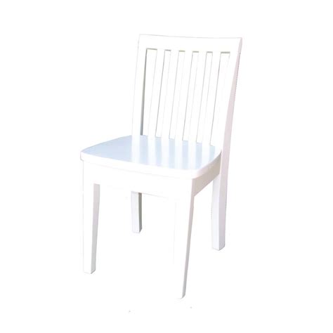 International Concepts White Wood Kids Chair (Set of 2)-CC08-263P - The Home Depot