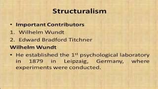 Structuralism Psychology Example