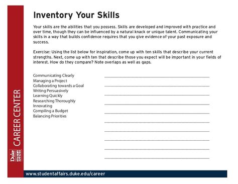 Inventory Your Skills