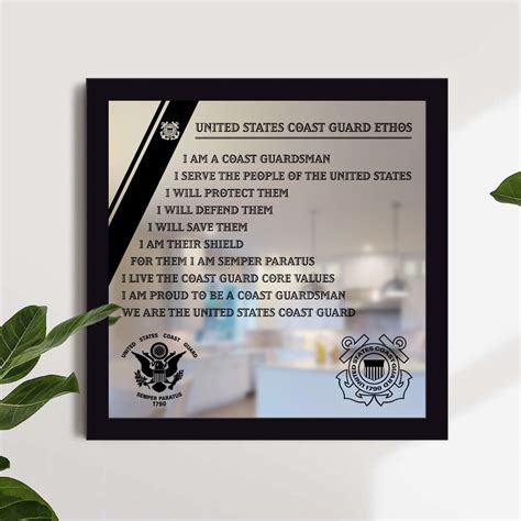 Coast Guard Ethos Plaque: A Military Gift or Commissioning Gift - Etsy