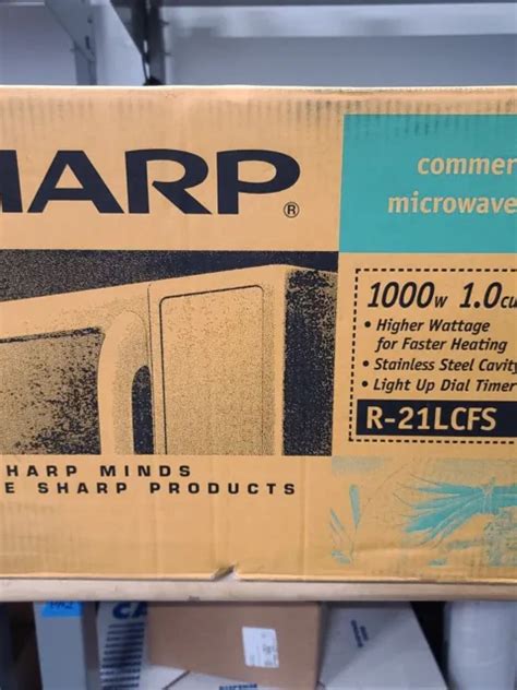 SHARP R-21LCFS MEDIUM-DUTY Commercial Microwave Oven with Dial Timer ...