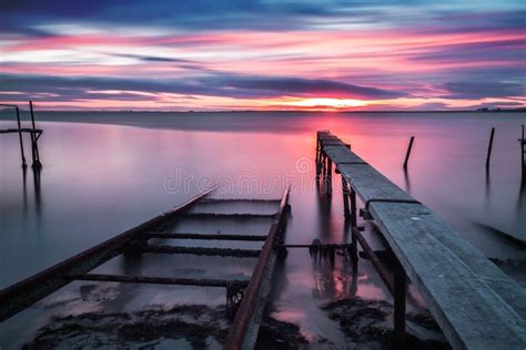 Colorful Sunset at the Fishing Village Stock Photo - Image of morning, coastline: 68610830