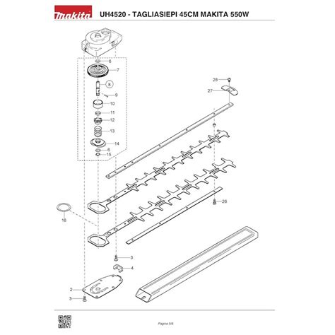 Makita Spare Parts for Electric Hedge Trimmer UH4520