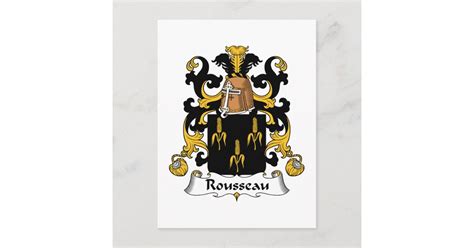 Rousseau Family Crest Postcard | Zazzle