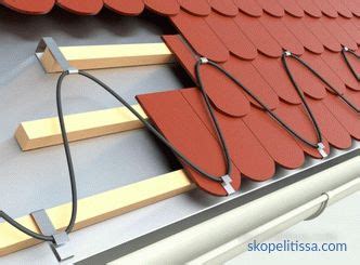 selection of heating cable and installation of roof anti-icing system