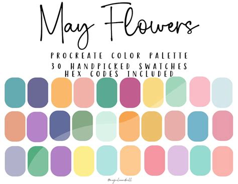 May Flowers Procreate Color Palette Spring Color Palette - Etsy