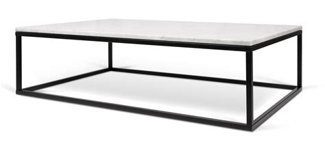 Marble Coffee table - / Marble - 120 x 75 cm White marble / Black leg by POP UP HOME