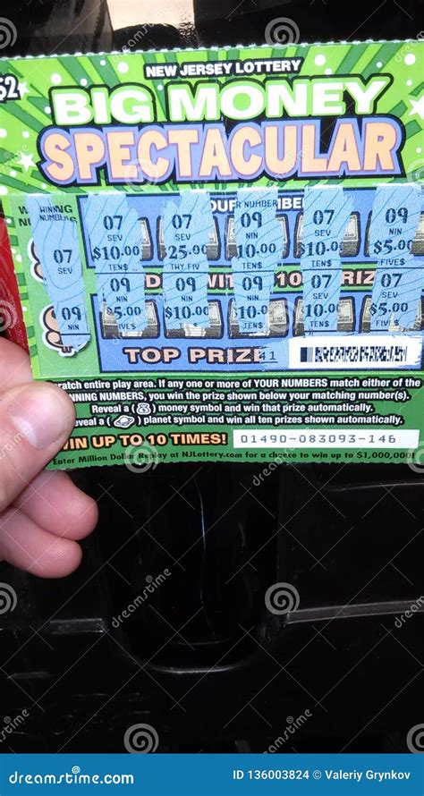 Winning $100 NJ Lottery $2 Scratch Off Ticket, NJ, USA. Editorial Stock Image - Image of prize ...