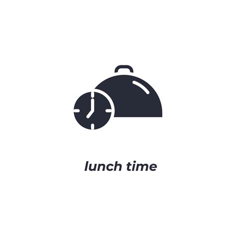 Vector sign lunch time symbol is isolated on a white background. icon ...