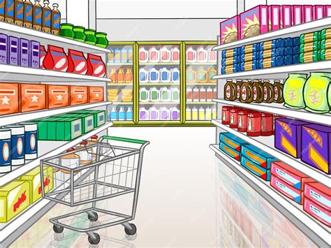 Premium Vector | Grocery aisle