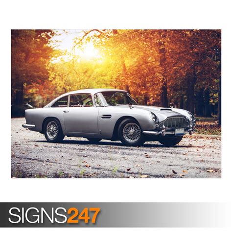 ASTON MARTIN DB-5 (AA883) CLASSIC CAR POSTER - Poster Print Art A0 A1 ...