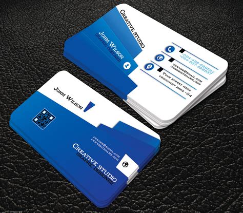 blue colour Creative Corporate Business Card 54 - Creative free cards templates