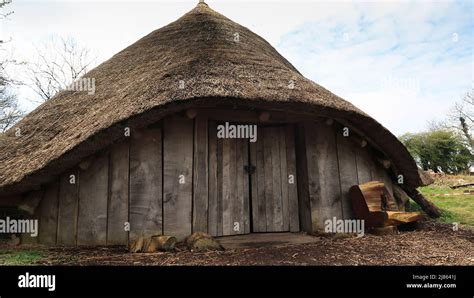 Iron Age Roundhouse reconstruction Whithorn Scotland Stock Photo - Alamy