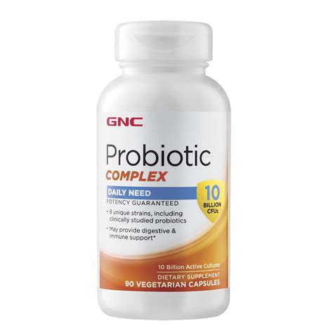 GNC PROBIOTIC COMPLEX10 Billion CFUs, 90 Capsules, Multi-Strain Probiotics, May Support ...