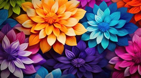 Premium AI Image | Colorful flower petals on a background