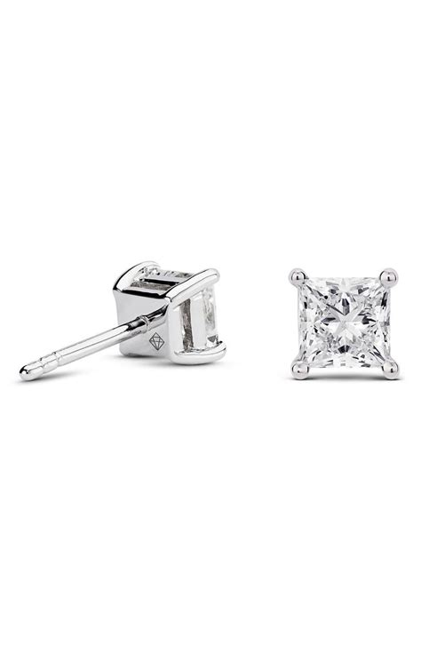 LIGHTBOX 2-Carat Princess Cut Lab Grown Diamond Stud Earrings | Nordstrom