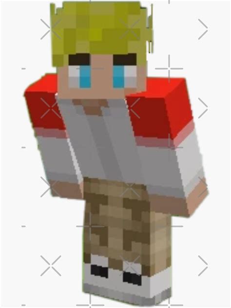 "TommyInnit Minecraft Skin" Sticker by UnluckyPanda | Redbubble