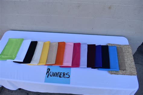 Runner Sample Colors – Welcome Ashley Party Rental's website