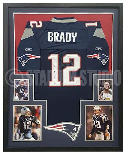 Tom Brady Autographed Framed Patriots Jersey - The Stadium Studio