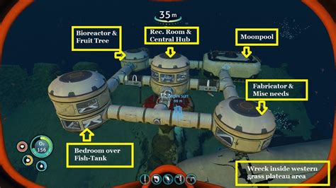 Simple symmetrical base design I made while in creative mode : subnautica