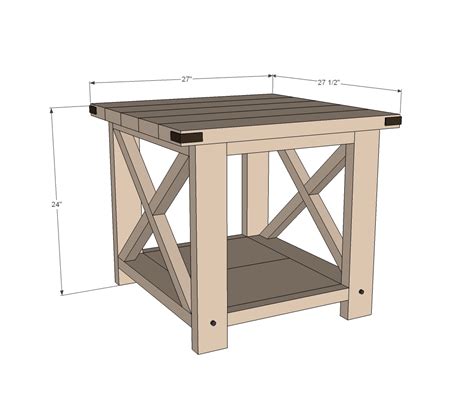 Rustic X Farmhouse End Table Furniture Home & Living jan-takayama.com