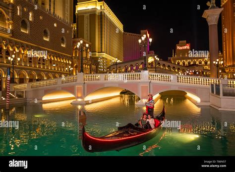 Gondola ride at The Venetian. Las Vegas, Nevada, United States of ...